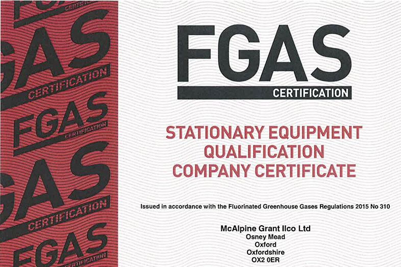 FGAS Certificate 2017-2020